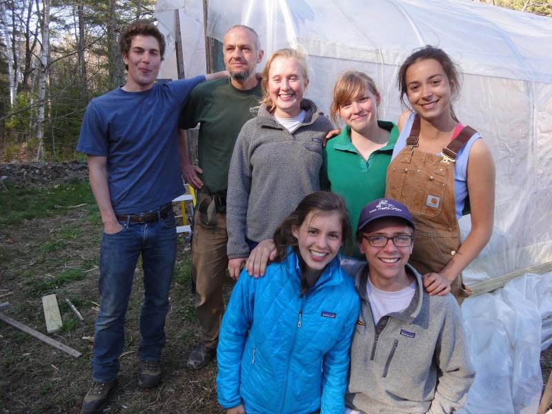 Chewonki students build hoop house | Wiscasset Newspaper