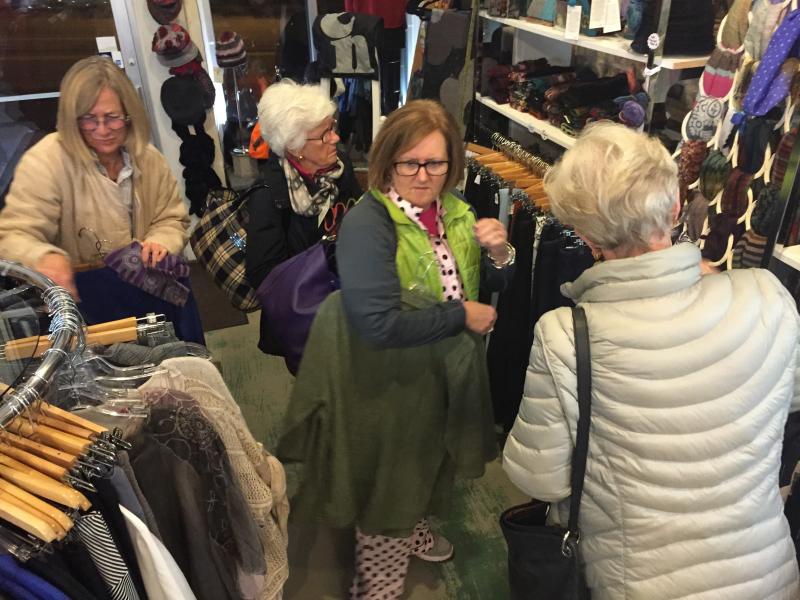 Shoppers move about DebraElizabeth’s. SUSAN JOHNS/Wiscasset Newspaper