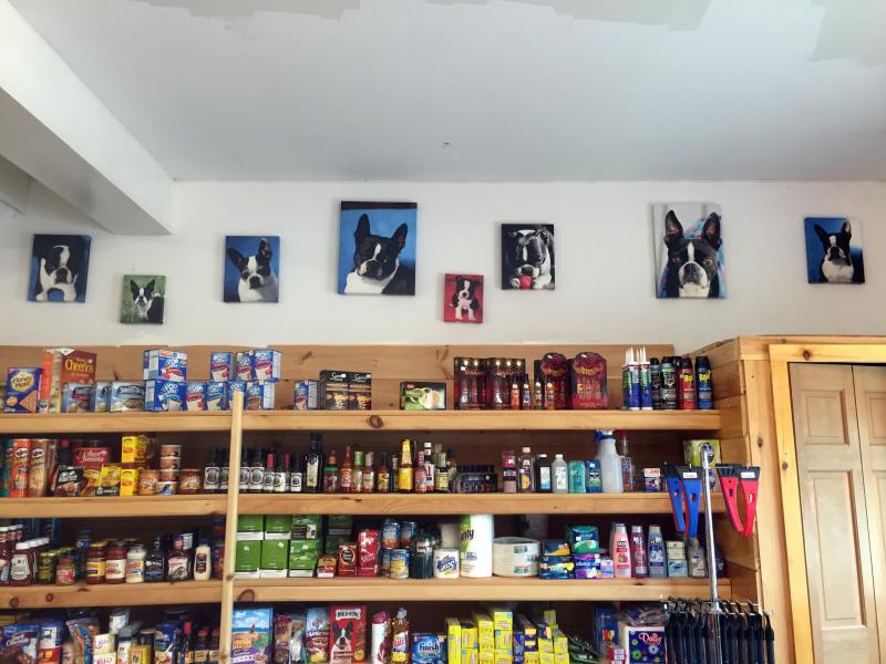 Carla Chapman is a dog lover. Specifically a Boston Terrier lover. There are photos of several of them, including the six she has now, on a wall in her store. Courtesy of Carla Chapman