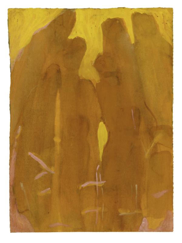 “That night on the hilltop” - poem 24. Verse by Mark Melnicove, ghost painting by Abby Shahn. Courtesy of Mark Melnicove Abby Shahn - Ghosts series