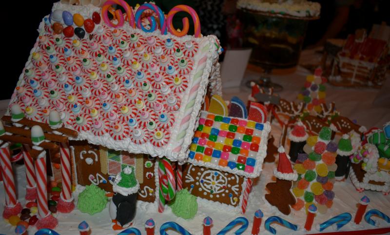 Best Traditional Gingerbread House Design: “Santa’s Workshop” by Carla Warren. LISA KRISTOFF/Boothbay Register