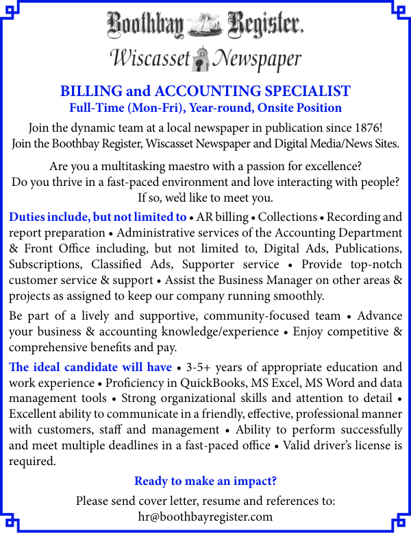 Billing and Accounting Specialist