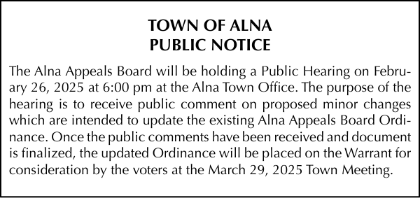 Town of Alna Appeals Board Ordinance