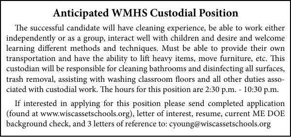 WMHS Custodial Position 