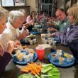 Volunteers try to pick their favorite chili at the annual volunteer appreciation celebration. Courtesy of Sheepscot Valley Conservation Association