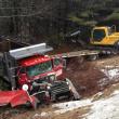 A dump truck driven by William Bailey crashed into an embankment January 30. RYAN LEIGHTON/Boothbay Register