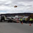 Neither driver was transported to a hospital from the accident scene at the Donald Davey Bridge April 24. JOHN MAGUIRE/Wiscasset Newspaper