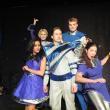 The Rocket Man cast at the Carousel Music Theater. From left, Maggie Wakim, Carissa McCurdy, Scott Mulligan (center), Grant Jacoby and Teresa Morrison. LISA KRISTOFF/Boothbay Register