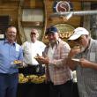 Rick Carmolli, Mark Gimbel, and Doug Gimbel at the Mine Oyster table. That’s Chef Ralph Smith behind the table. LISA KRISTOFF/Boothbay Register