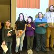 From left, Megan Phillips, Alice Morier, Octavia Aurora, Eleanor Frey, Bisi Cameron Yee, and Neal Lofgren were recognized by Julia Bouwsma. Courtesy photo