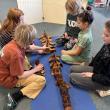 Students observe a pilot whale skeleton. Courtesy of CTL