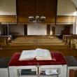 View from the pulpit of Nequasset Meetinghouse. Although no longer used as a church it continues to be opened for community gatherings. (PHIL DI VECE/Wiscasset Newspaper)