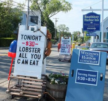 The sign in front of Boothbay Harbor Inn. JOHN EDWARDS/Boothbay Harbor