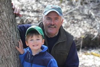 Boothbay's Mike Giles and grandson, Cole. Courtesy of Susie Giles.