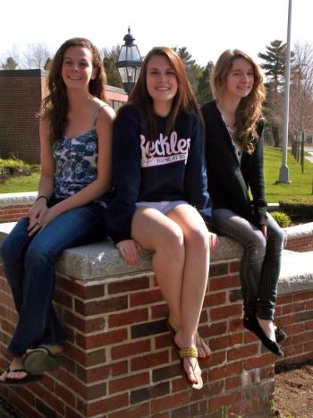 Briana Goud, Abby Dunn and Allyson Lambert (alternate) attend this year’s Dirigo Girls’ State program. Courtesy of Wiscasset High School