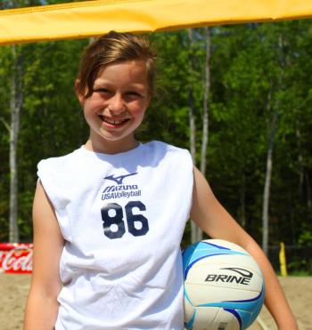 Aleeya Jones, 10, plans to head to Florida in July for some intensive volleyball training, toward her ultimate goal of Olympic glory. Courtesy of Julie Jones