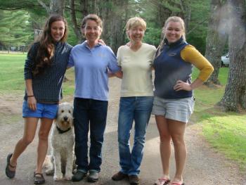 Phaelon O’Donnell, Pam Brackett, Ann Beck, Johanna Beck, Chewonki Campground