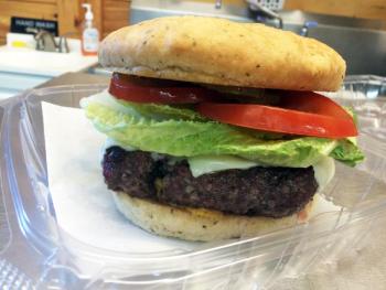 The 1 1/2 lb. Baby Monster Burger! Courtesy of Carla Chapman