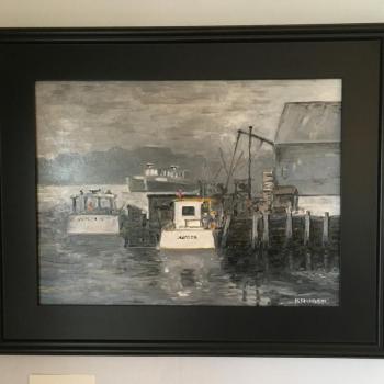 “Overcast,” an oil on board by Kurt Kruger. Courtesy of Patricia Royall