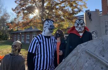Parks and Recreation Director Duane Goud goes as a zebra. SUSAN JOHNS/Wiscasset Newspaper