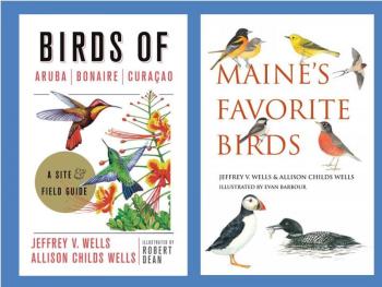 Two books by the authors that make great holiday gifts for enthusiasts of birds in two parts of the world. #bird-column, #birds, #Jeff-and-Allison-Wells. #boothbay-register, #maine, #Wiscasset-Newsapaper, #roseate-tern,