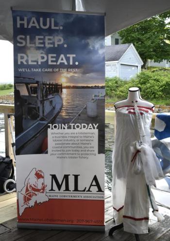 Maine Lobstermen’s Association display. LISA KRISTOFF/Boothbay Register