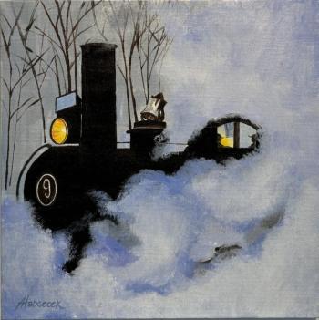 "Locomotive #9" - Ann Hedgecock acrylic.