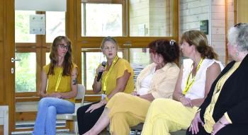 Survivors panel. Among them was Hannah Marden-Johnson of Boothbay. LISA KRISTOFF/Boothbay Register