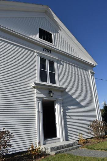 Along with once being a house of worship the Nequasset Meetinghouse erected in 1757 was where Woolwich held its early town meetings. (PHIL DI VECE/Wiscasset Newspaper) 