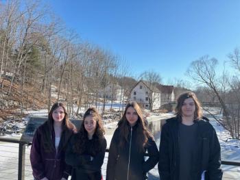 WMHS students visit Head Tide Dam. Shanon Cotta photo