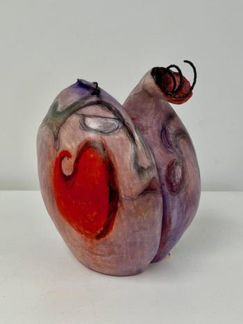 Catherine Gibson's ceramic heart. Courtesy of River Arts