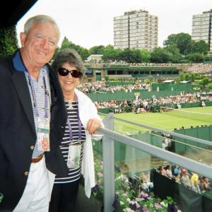 Hamilton and Helen Meserve at Wimbledon in 2012.