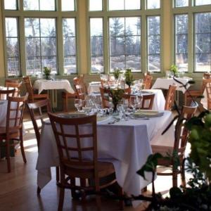 The Kitchen Garden Café at Coastal Maine Botanical Gardens is dressed for the occasion each month when top chefs come to prepare delicious Kitchen Garden Series Dinners. Courtesy of Barbara Freeman, Coastal Maine Botanical Gardens