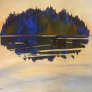 Sarah Wilde: "Island Glow"- acrylic. Courtesy of BRAF Sarah Wilde: "Island Glow"- acrylic. Courtesy of BRAF